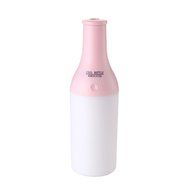 Mini Humidifier Home Air Diffuser USB Portable Cool Bottle Design LED Night Light Aromatherapy Mist Maker (Pink) N6
