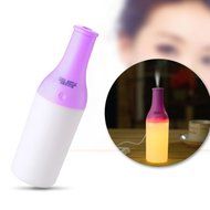 Mini Humidifier Home Air Diffuser USB Portable Cool Bottle Design LED Night Light Aromatherapy Mist Maker (Pink) N7