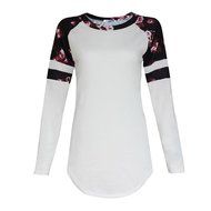 Pullover Blouse, Morecome Women Floral Splice Printing Long Sleeve Round Neck Topss N3