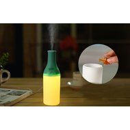 Mini Humidifier Home Air Diffuser USB Portable Cool Bottle Design LED Night Light Aromatherapy Mist Maker (Pink) N9