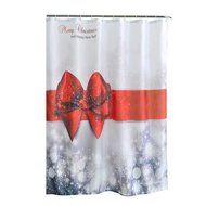 AutumnFall Winter Holiday Snowman Christmas Fabric Shower Curtain Digital Decor with Hooks (180cm180cm, E) N14
