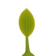 Stainless Steel ball balls Infuser Strainer Tea with Green Silicone Leaf Lid (1)
