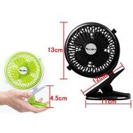 Yoosion USB FAN Clip Portable 2200mAh Rechargeable Battery Powered USB Desk Fan 4 Blades Quite Personal Cooling... N7