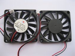 2 pcs Brushless DC Cooling Fan 12V 7010S 13 Blades 2 wire 70x70x10mm Sleeve-bearing Skywalking N3