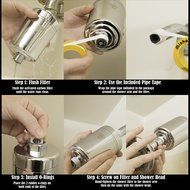 Shower Filter system &ndash; Universal Chlorine Removing Showerhead &amp; Hard Water Softener - Two Replaceable Cartridges... N9
