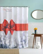 AutumnFall Winter Holiday Snowman Christmas Fabric Shower Curtain Digital Decor with Hooks (180cm180cm, E) N24