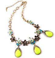 mashahan Retro Alloy Crystal Adjustable Necklaces for Women N5