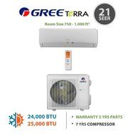 GREE Terra 12,000 BTU Wall Mounted Ductless Mini Split Heat Pump System R410A 208-230 VAC N5
