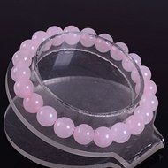 8mm Fashion round gemstone beads stretchable bracelet 7" N3