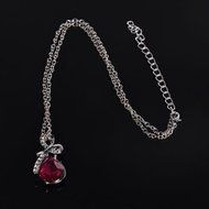 Charm New Girl's Women's Rhinestone Chain Crystal Necklace Pendant W87 (blue) N3