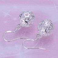 New Women 925 Sterling Silver Plated Fashion Ball Dangle Earring Studs Jewelry N4