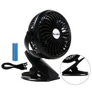 Yoosion USB FAN Clip Portable 2200mAh Rechargeable Battery Powered USB Desk Fan 4 Blades Quite Personal Cooling... N8