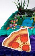 Teenage Mutant Ninja Turtles 17 Piece Birthday Cake Topper Set Featuring Sensei Splinter, Donatello, Leonardo,... N2