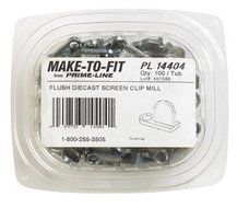 Prime-Line Products PL 14404 Flush Diecast Screen Clip, Mill,(Pack of 100) by Prime-Line Products