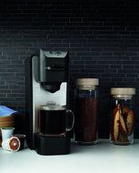 Mr. Coffee K-Cup Brewing System with Reusable Grounds Filter, Silver, SC100