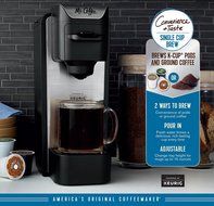 Mr. Coffee K-Cup Brewing System with Reusable Grounds Filter, Silver, SC100 N2
