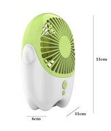 QH Speed Adjustable USB Mini Cooling Rechargeable Handheld Fan (Green) N7