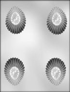CK Products 3-1/8" Fluted Egg Choc Mold
