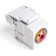 Leviton 40735-RRW QuickPort RCA 110-Type, Red Barrel, White by Leviton