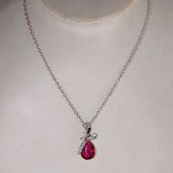 Charm New Girl's Women's Rhinestone Chain Crystal Necklace Pendant W87 (blue) N8