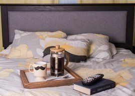 Gourmet 1 Liter Stainless Steel, Glass, and Bamboo French Press Coffee Brewer N2