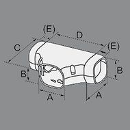 Ductlessaire 3&quot; lineset cover t joint N2