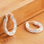 cute Fashion Silver plated charms Pretty women retro pretty wedding NEW Earring