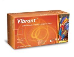 Aurelia Vibrant Latex Glove, Powder Free, 9.4 Length, 5 mils Thick, Small (Pack of 100) by Aurelia