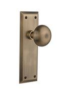 Nostalgic Warehouse BN10-NYKHOM-AB New York plate with Homestead Knob Passage, Antique Brass by Nostalgic Warehouse