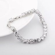 18K silver gold filled Swarovski crystal fashion chams wedding bracelet gift N2