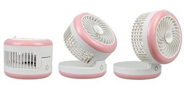 Misting Fan,Wooboo Personal Mini USB Rechargeable Fan with 2000mAh battery and Humidifier for Traveling, Fishing... N6