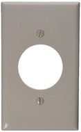 Leviton 80720-W 1-Gang 1.60-Inch Diameter, Device Receptacle Wallplate, White by Leviton