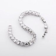 18K silver gold filled Swarovski crystal fashion chams wedding bracelet gift N4