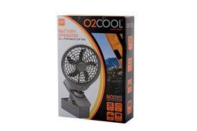 O2COOL 5" Battery Operated Clip Fan Grey N2