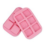 Wocuz New 6-cavity Square Mooncake Chocolate Muffin Cupcake Soap Silicone Mold Pan