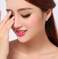 Fashion Women's Crystal 925 Sterling Silver Ear Stud Hoop Earrings Jewelry New N8