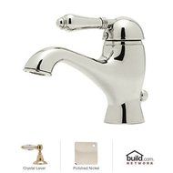Rohl A3402LCPN-2 Country Bath Bathroom Faucet with Swarovski Crystal Lever Handle, Polished Nickel by Rohl