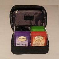 Teacaso Travel Tea Chest Organizer w/ Tea Bags and Spice Jar N3