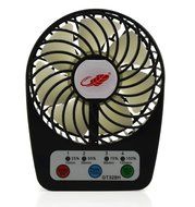 Mini Table Fan, Findway 4 Speeds Portable Handheld Rechargeable Desktop Fan with Timing Setting Fuction (Black) N9