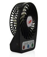Mini Table Fan, Findway 4 Speeds Portable Handheld Rechargeable Desktop Fan with Timing Setting Fuction (Black) N10