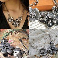 Fashion Women Bib Vintage Crystal Long Chain Pendant Statement Necklace Jewelry