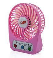 Mini Table Fan, Findway 4 Speeds Portable Handheld Rechargeable Desktop Fan with Timing Setting Fuction (Black) N12