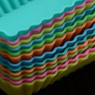 Beauty Clubs Silicone Rectangle Cake Muffin Cupcake Liner Chocolate Bake Cup Mold