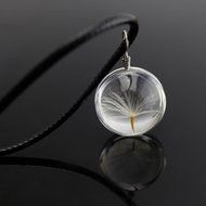 New Glass Ball Dandelion Seed Pendant Necklace Jewelry Friend Charm Women Men