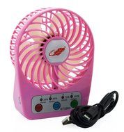 Mini Table Fan, Findway 4 Speeds Portable Handheld Rechargeable Desktop Fan with Timing Setting Fuction (Black) N14