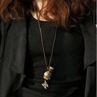 Women Fashion Retro Vintage Girls Drift Bottles Long Sweater Necklace Pendant FS N3