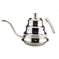 Oak-Pine 1.2 Litre Stainless Steel Coffee Drip Kettle, Gooseneck Drip Tea Pot, Pour Over Method, Silver N2