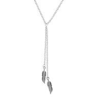 Women Boho Jewelry Choker Chunky Statement Leaves Pendant Chain Necklace Silver N3