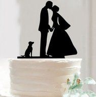 Mr &amp; Mrs Bride and Groom Silhouette Wedding Cake Topper Pick COVERED WITH A PROTECTIVE LAYER WHICH SHOULD BE TORN... N7