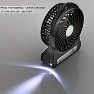 KooPower 4-Inch Portable USB Mini Fan - Rechargeable Battery Operated with 3 Speeds N4